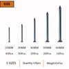 ELOOGAA 5 Sizes 120pcs Galvanized Wall Nails Assortment Kit,Up to