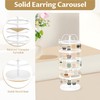 LASZOLA 5 Tier White Earring Holder Organizer Tree Women Display