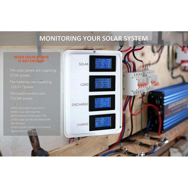 bayite DC 6.5-100V 0-100A LCD Display Digital Current Voltage Power