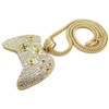 GWOOD Game Controller Pendant Gold Color with 24 Inch Franco