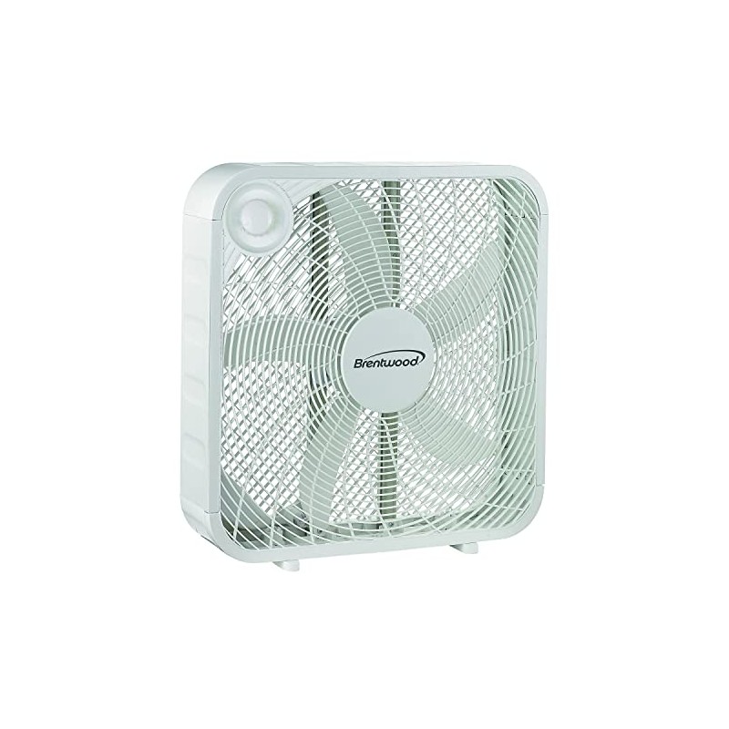 Brentwood Kool Zone F-20SW Box Fan,3-Speed 20-inch,White