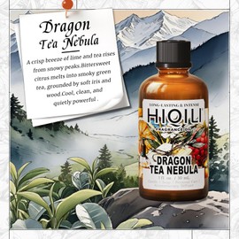 HIQILI Dragon Tea Nebula Fragrance Oil for Candle & Perfume Making, Hotel Scents for Essential Oil Diffuser, Room Spray, Thé Yulong - 1 Fl Oz