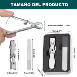 Cortaúñas Portátiles Ultrasharp, Cortauñas de Acero Inoxidable con Recogedor, Ancha a Prueba de Salpicaduras, para Uñas de Manos y Pies
