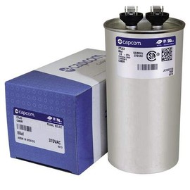 27L63 80 uf MFD 370 Volt VAC - Replacement Round Run Capacitor by CAPCOM