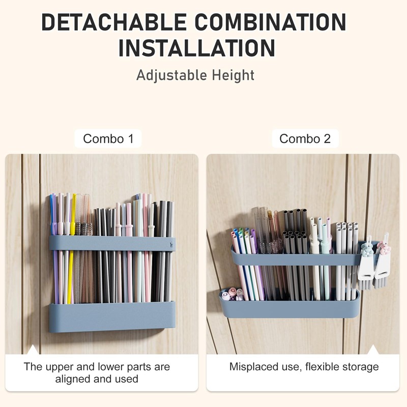 ABLY Straw Holder, reusable straw storage rack, suitable for kitchen