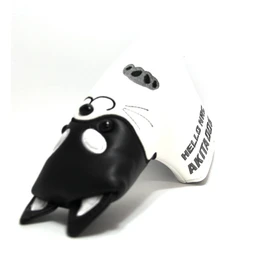 Putter Cover Headcover for Odyssey 2Ball, Mallet Type, Pin Type, Magnetic Type, Fits Scotty Cameron and Odyssey, Cute Dog (Pin Type, Akita Dog, Black)