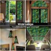 Green Leaf Forest Tree Blue Stained Glass Window Films Decorative