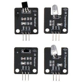 SHUATI Infrared Sensor Module Kit, 2PCS IR Emitter + 2PCS IR Receiver, Digital, 5V, 38KHz, 1.3m Range