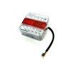 LED rear light with position light, brake light, indicator, number