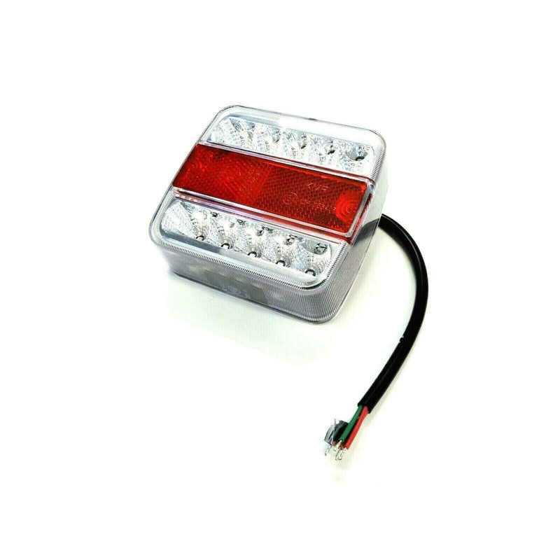 LED rear light with position light, brake light, indicator, number