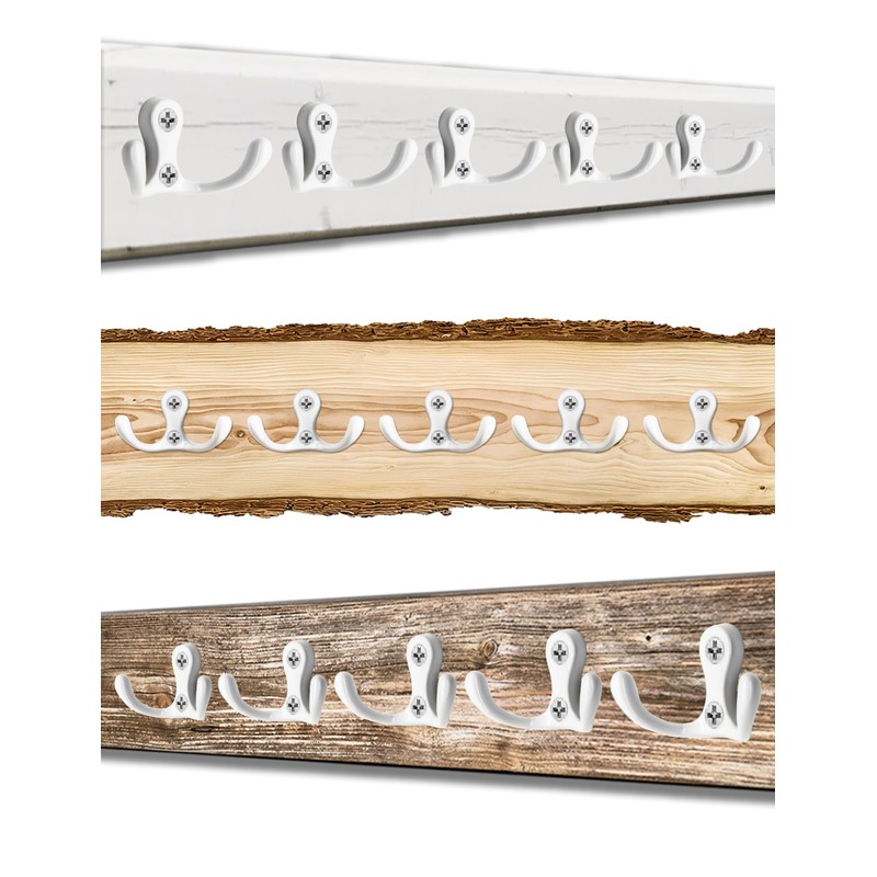 Fuxxer® 5 x Classic Double Hooks, Towel Hooks, 52 x