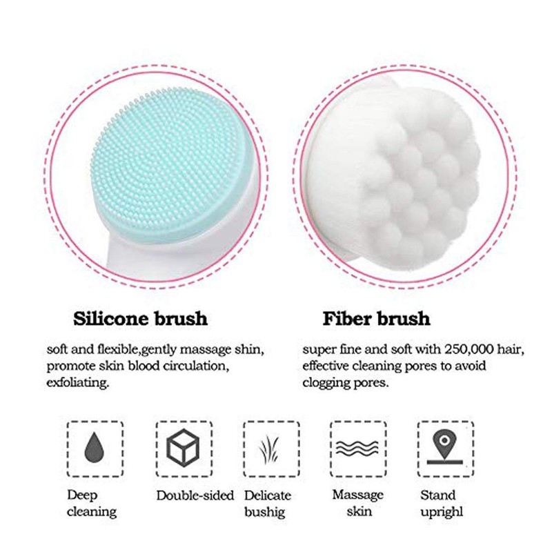 Cepillo Facial de Silicona Exfoliante Cepillo para Limpieza Facial Color
