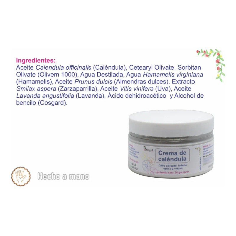 Crema Facial Calendula Belegui Hidratante Piel Sensible 90 G Sensible