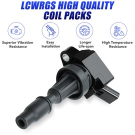 Set of 4 Ignition Coil Pack & Spark Plugs Fits for 1.6L 2015 2016 2017 2018 2019 2020 Hyundai Elantra Sonata Tucson Veloster Kona Kia Optima Forte Soul Replaces# UF817 97080