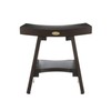 Decoteak 18 Inch Serenityy Waterproof Teak Wood Shower Bench Stool