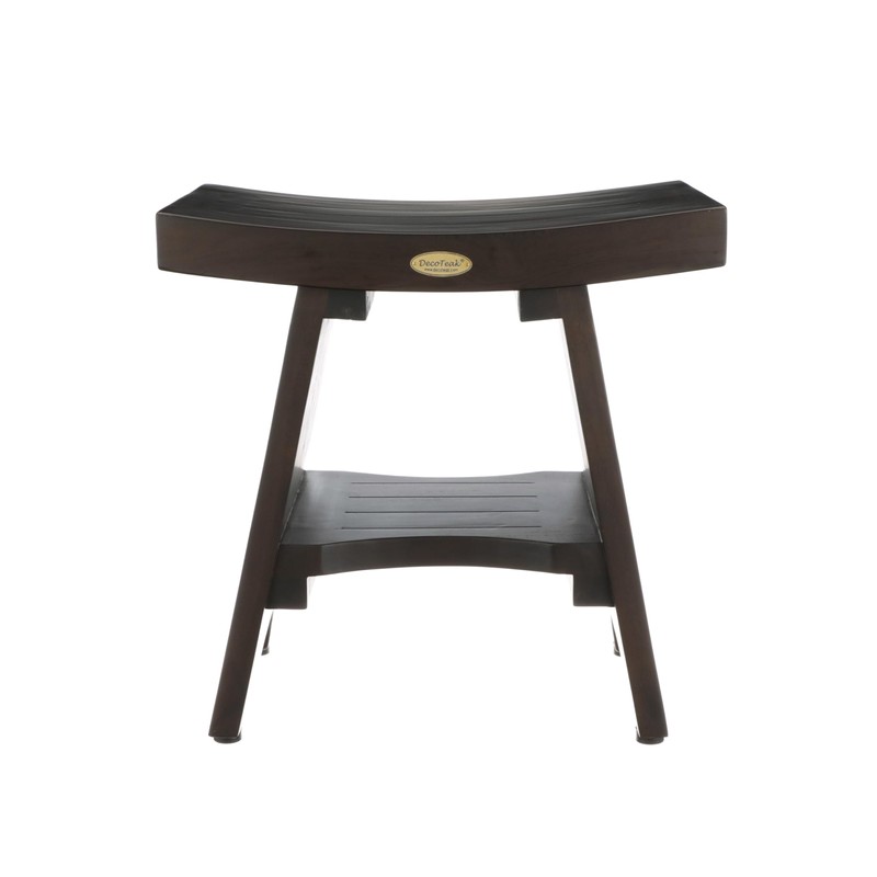 Decoteak 18 Inch Serenityy Waterproof Teak Wood Shower Bench Stool