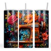 Floral Sewing Machine Tumbler - Pretty Sewing Tumbler