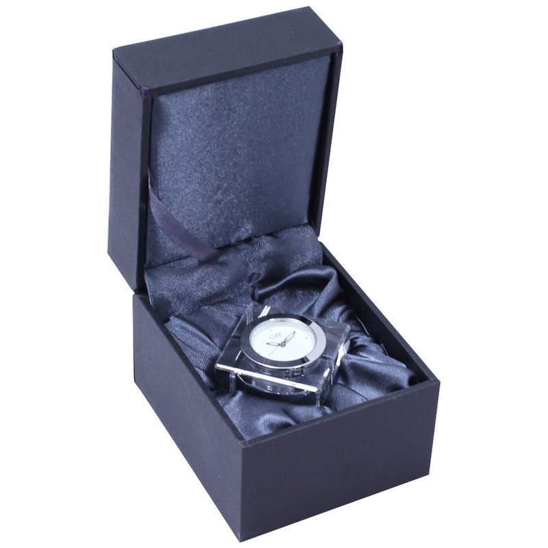 Narumi GW1000-11038 Glassworks Coffret Mini Clock, Clear, 1.6 inches (4
