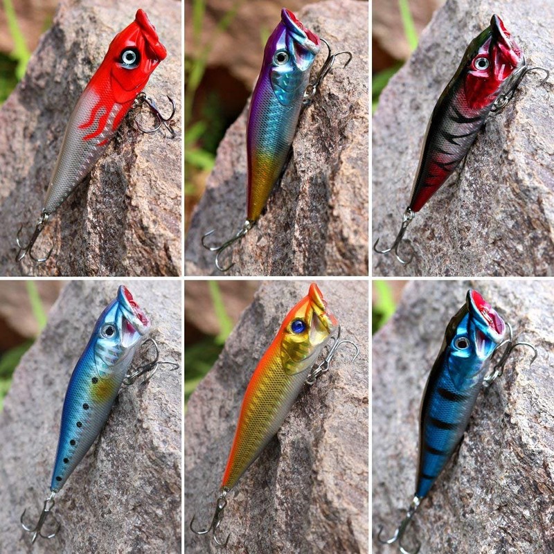 Sougayilang 10pcs Hard Plastic Floating Fishing Lures for Saltwater Freshwater