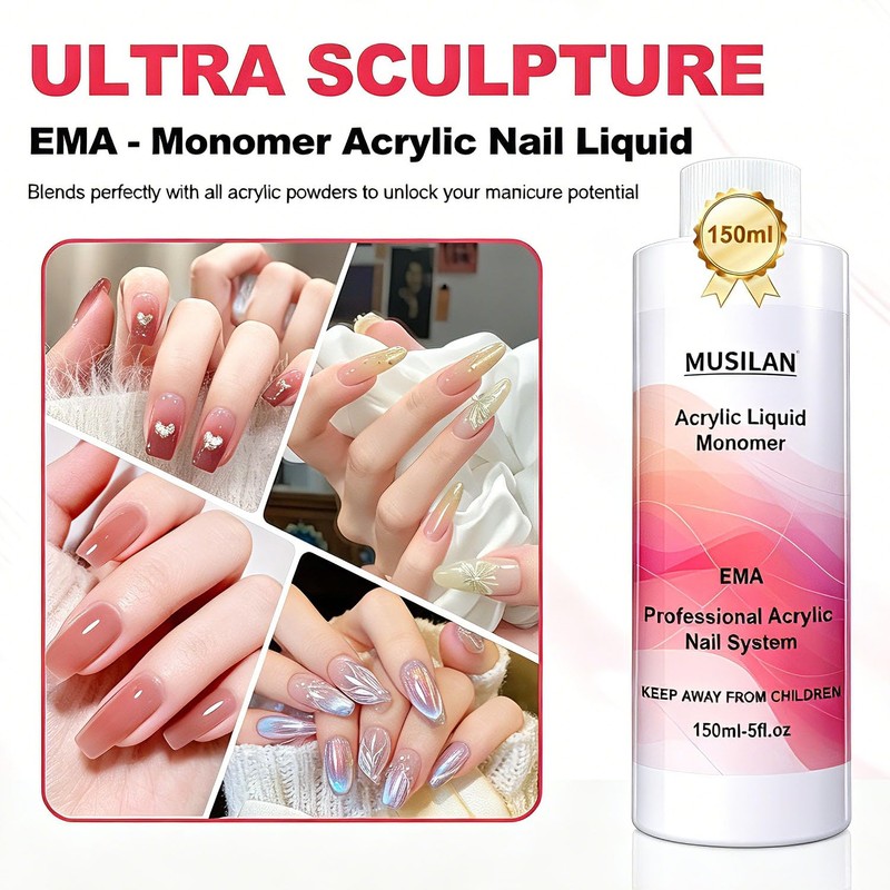 MUSILAN Acrylic Monomer for Nails 300 ml Professional Acrylic Monomer