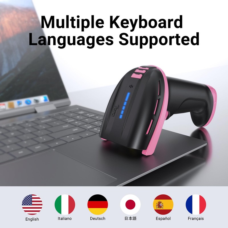 Tera Pro Barcode Scanner with Power Switch Battery Level Indicator