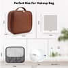 SLUMAZI Travel Makeup Bag with LED Mirror and 10x magnifying