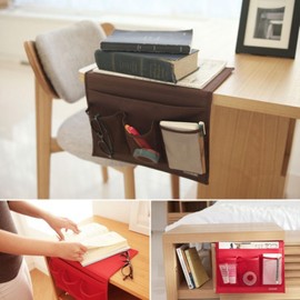 AquaLoach Bedside Pocket, Multi-Function Storage Remote Control Holder, Small Organizer, Space Saver (Black)