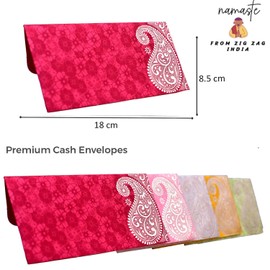 Elegant Money Gifting Envelopes Pack of 50 Cash Holder Designer Lifafa for Weddings, Invitations, Gift of Prosperity Multi Color (50)
