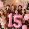 40 Inch Pink Number 15 Digital Balloon,Jumbo Mylar Foil Helium