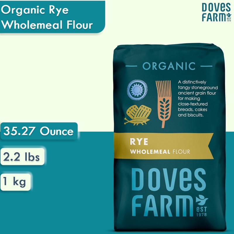 Doves Farm Organic Rye Wholemeal Flour | Stoneground Ancient Grain