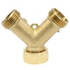 Dapetz ® 3/4" Solid Brass Double Tap Adaptor Brass 2