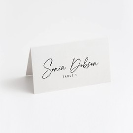 Punkcards - Name Place Cards - Tent Cards - Plain White Table Cards - Table Setting - Placement Cards - Wedding Name Cards - 85mm x 55mm When Folded (30 Cards)