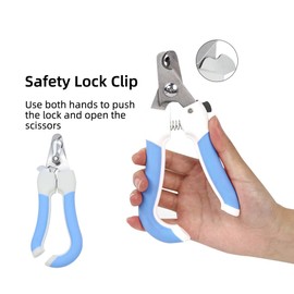 Dog Nail Trimmers Clippers Small Pet Nail Cutter File Grooming Supplies Paw Toenail Guard Kitten Cat Puppy Bunny Grooming Professional for Indoor Toe Claw Quiet for Large Dogs Care (Pink, Large)