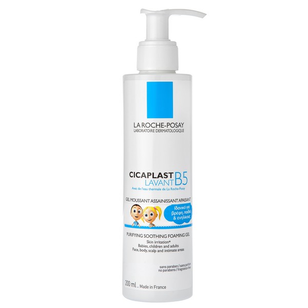 LA ROCHE-POSAY CICAPLAST LAVANT B5. PURIFYING SOOTHING FOAMING GEL. FACE,