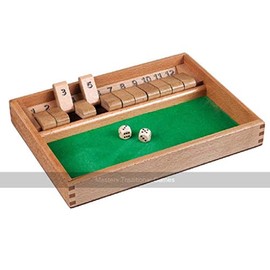 Philos 3120 - Shut The Box 12er, Würfelspiel, Klappenspiel