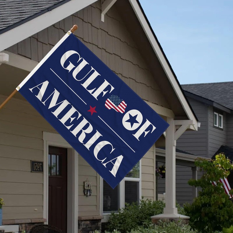 Gulf of America Flag Blue Funny Banner 3X5 FT Indoor