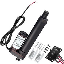 URANT 6" Stroke Linear Actuator Heavy 3000N (660Lbs) Speed 5mm/s Waterproof Sports Actuator 12V Actuator with Polarity Reverse Switch,Mount Bracket,for Automotive,DIY Chicken Coop Door (150mm)