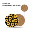 Sunflowers Absorbent Car Coasters 2 Pack for Cup Holders, 2.56"