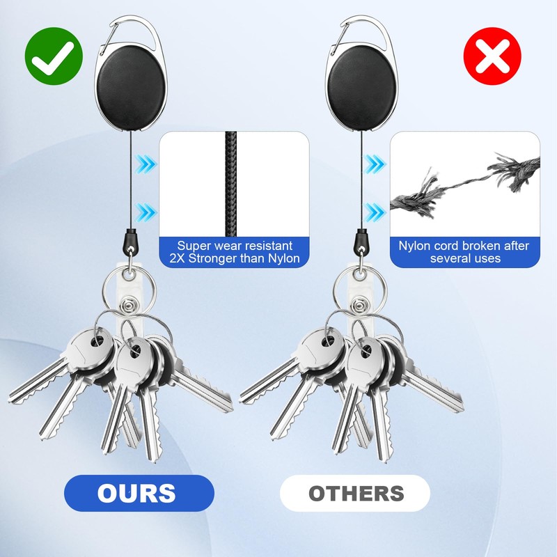 SDLDEER 60 Pack Badge Reels Bulk Retractable Badge Holders with