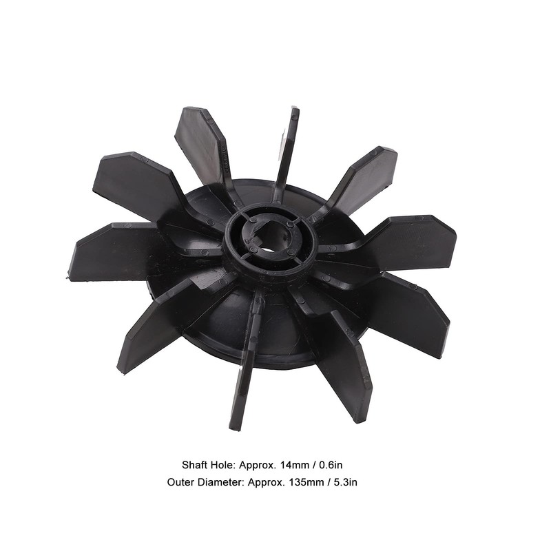 Fan Blades Replacement, 14mm Shaft 135mm Outer Diameter, Central Pneumatic