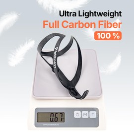 Full Carbon Fiber Bike Water Bottle Holder, Ultra-Light, High Strength Durable Carbon Bottle Cage, Bike Water Bottle Holder Brackets for Road Bike, Mountain Bike, Gravel Bike (2 Pack)