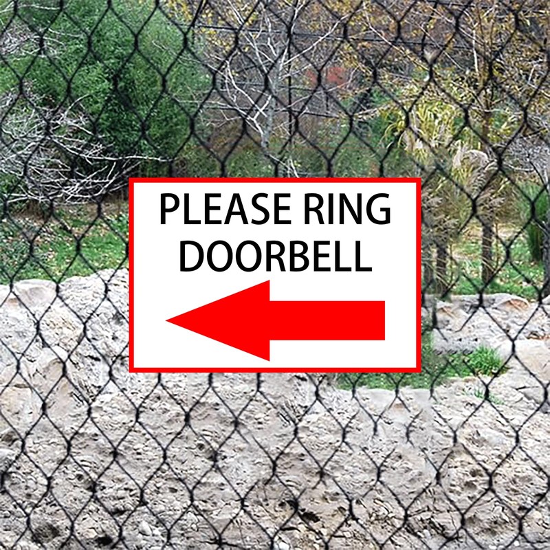 macago please ring doorbell signs Tin Sign 8 x 12