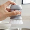 TOMVAES Pot Brush with Soap Dispenser, Soap Dispensing Palm Brush,
