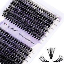 Cluster Eyelashes 30D/40D 240PCS 12-16mm Mixed Individual Lashes CC Curl 0.07mm Matte Black Cluster Eyelash Extensions Soft Lightweight Individual Lashes Cluster 3D Effect (30/40D-CC, 12-16mm Mixed)