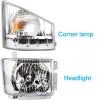 Cahuczlhoz Halogen Headlight with Corner Lamp Assembly Fit 2008-2020 ISUZU