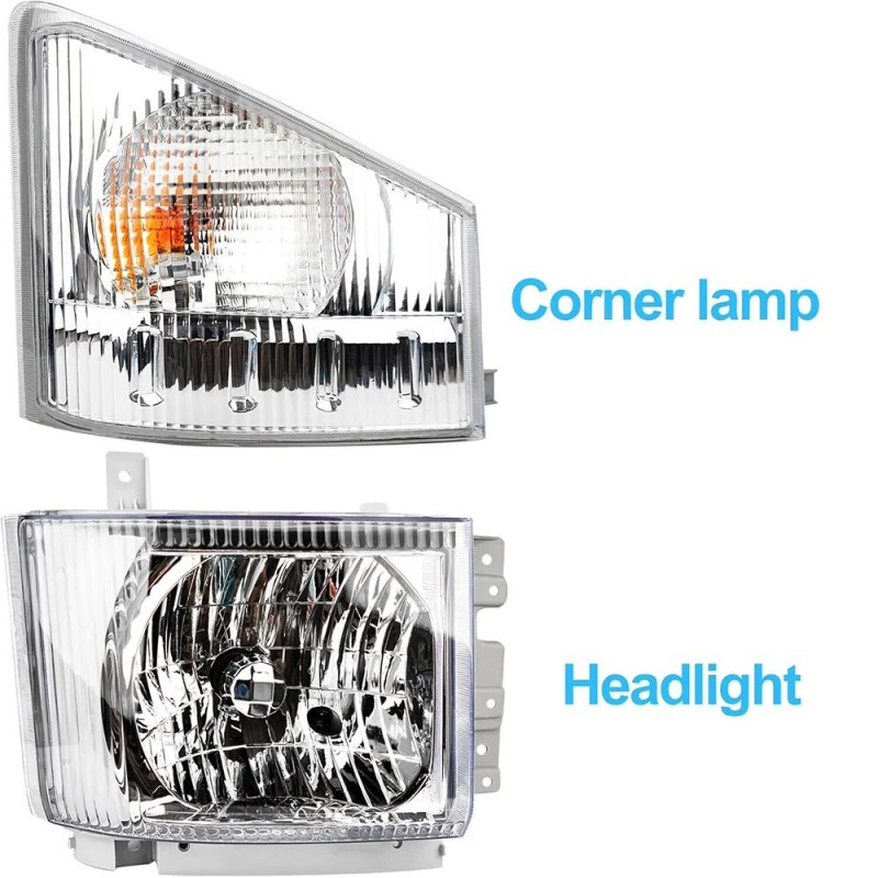 Cahuczlhoz Halogen Headlight with Corner Lamp Assembly Fit 2008-2020 ISUZU