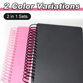 Business Card Organizer Card Holder Book, Portable Credit Card Organizer, Managing All Card Holder Notebook, Cards Holder Manage and Remind Important Matters of Card, Capacity: 58 Crads (Black + Pink)
