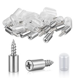 Shelf Brackets, Pack of 20, Floor Support Shelf Holder with Rubber Protection, Self-Tapping Shelf Support, Shelf Support for Furniture Cabinets, Diameter 7.5 mm