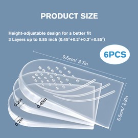 3 Layers Adjustable Heel Wedge Corrective Insoles, 1 Pairs Overpronation Inserts, Correct Excessive Pronation and Upward Rotation Inserts, Women Men Xo Leg Shapeorthotic Insoles（S）