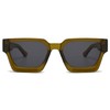 JCTAIFOO Vintage Rectangle Sunglasses for Women Men Retro Rectangular Chunky